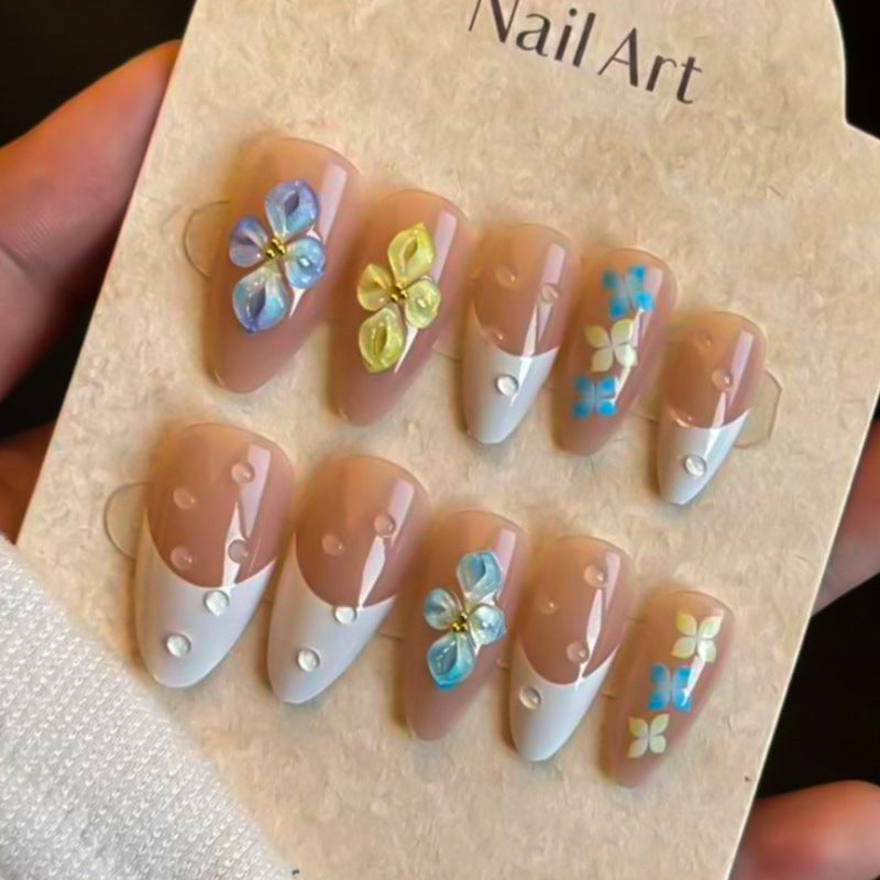 Decorative Floral Press-On Nail Art Set Bowlift