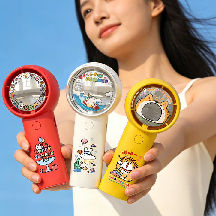 Portable Cartoon-Themed Handheld Fan Bowlift