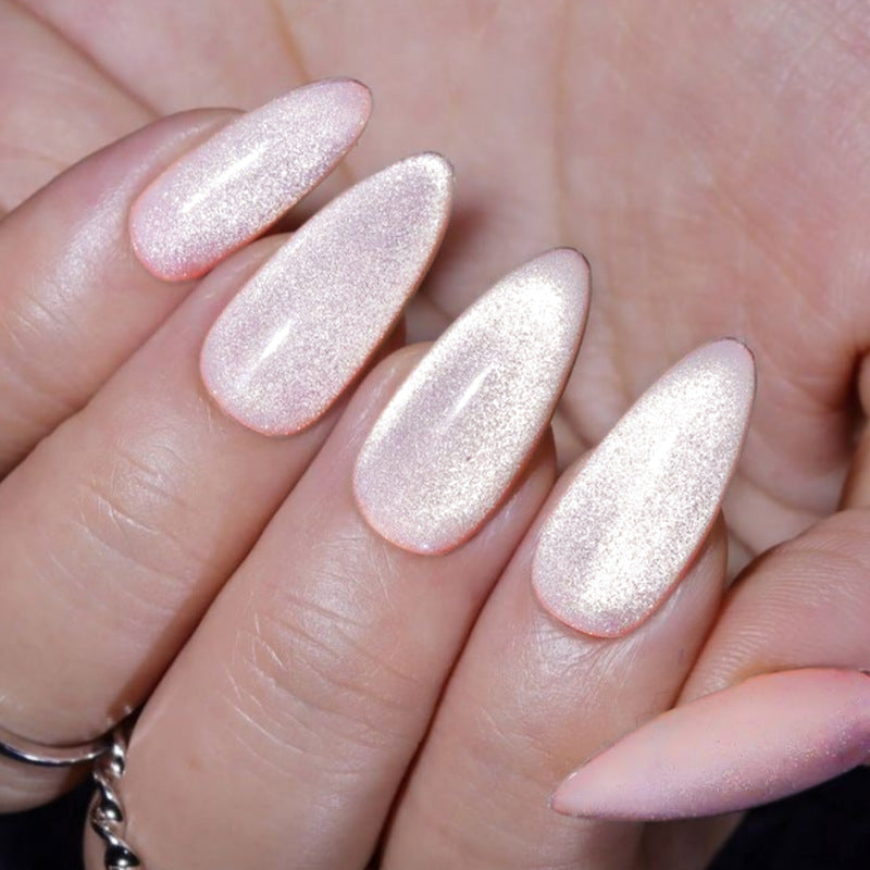 Premium Sparkling Almond-Shaped Press-On Nails Bowlift