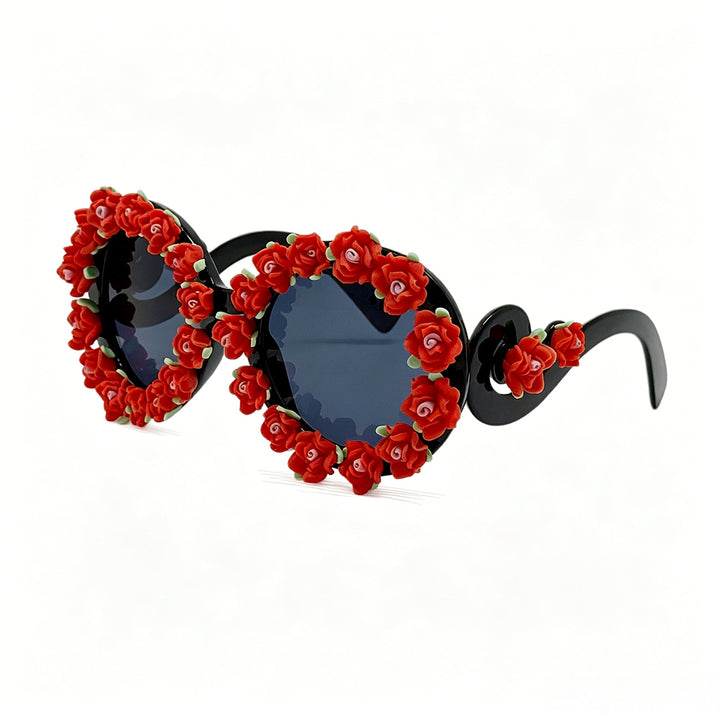 Women's sunglasses with floral design and unique frame accents Bowlift
