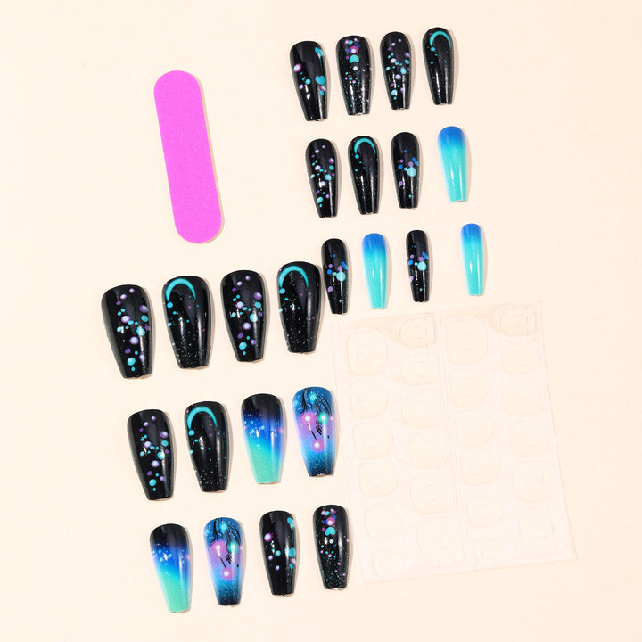 Glamorous Neon Glitter Nail Art Extensions Bowlift
