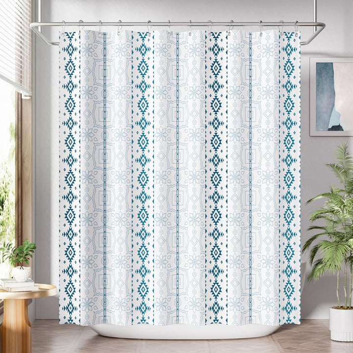 Modern Striped Shower Curtain Bowlift