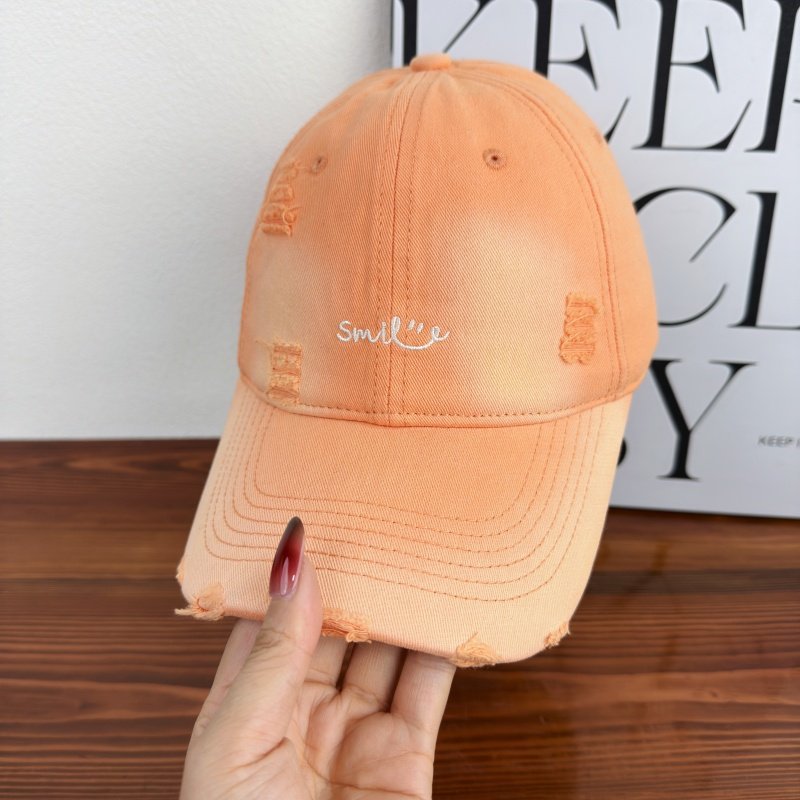 Women's Distressed Cotton Baseball Cap Bowlift 1784270843