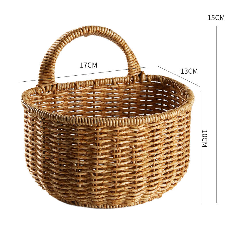 Handwoven Storage Basket with Ergonomic Handle Bowlift