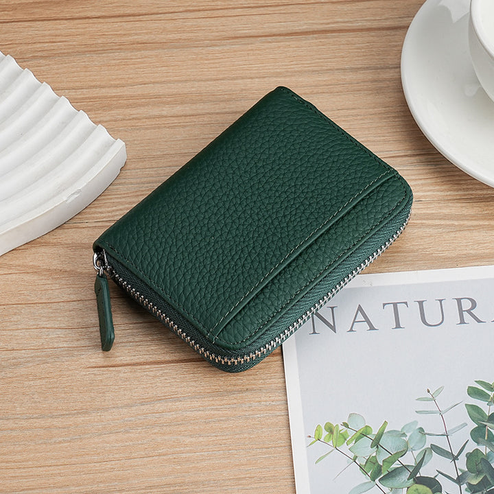 Minimalist Zippered Leather Wallet