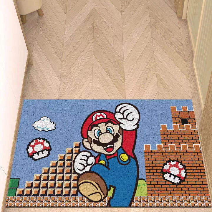 Cartoon Basketball-Themed Area Rug
