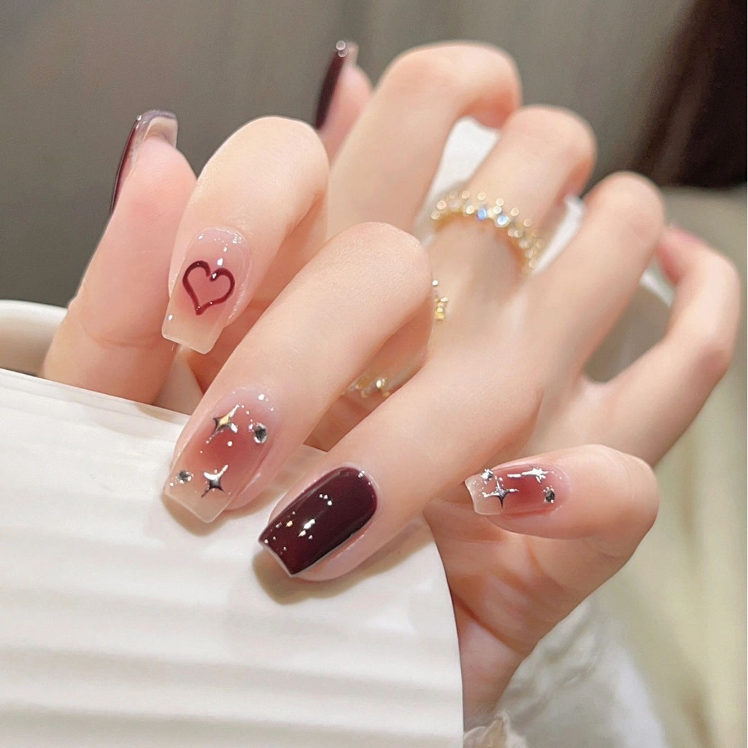 Festive Holiday Themed Press-On Nail Art Bowlift