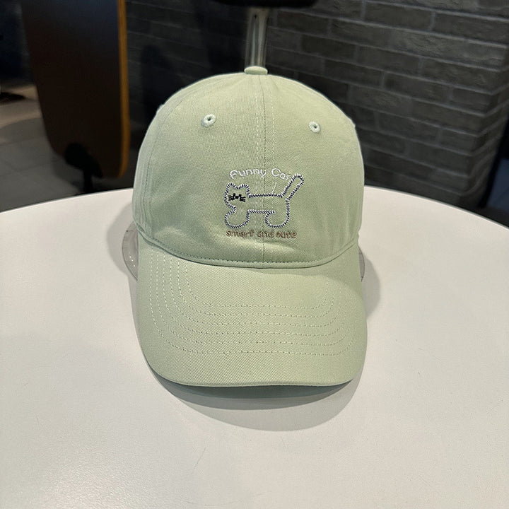 Women's Playful Cat-Themed Baseball Cap Bowlift