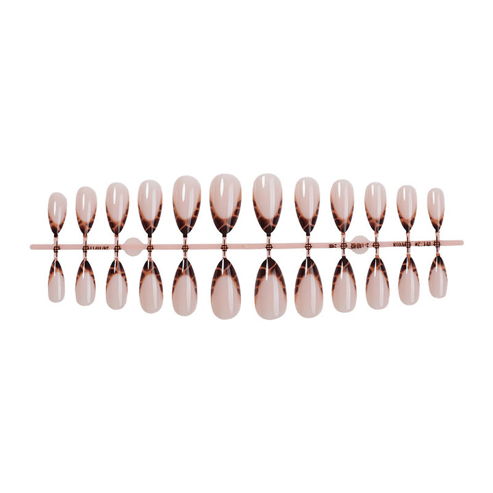 Stylish Acrylic French Tip Press-On Nail Set Bowlift