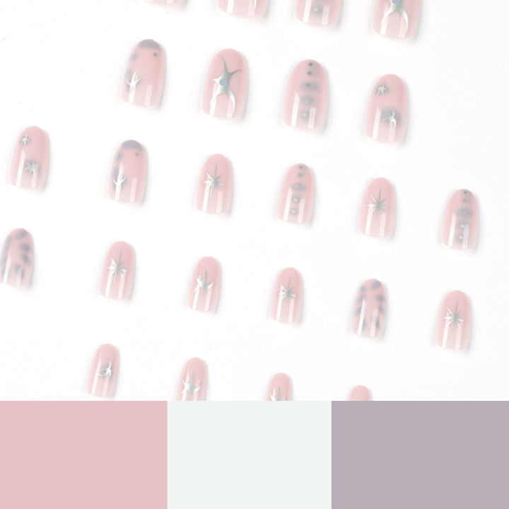 Elegant nail art with glamorous metal embellishments Bowlift