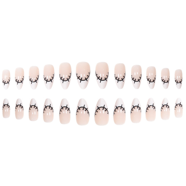 Artistic Stiletto Press-On Nails with Unique Design Bowlift