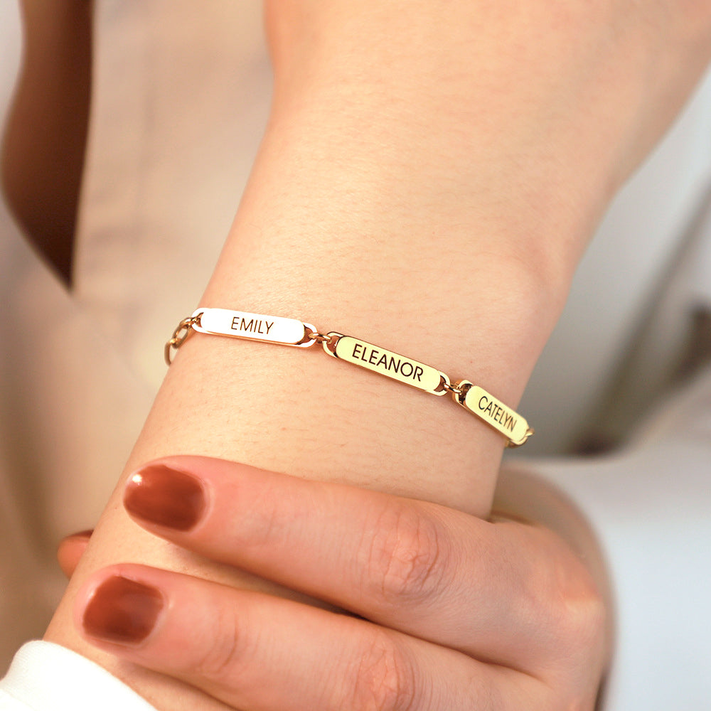 BowLift | Personalized Family Names Paperclip Bracelet
