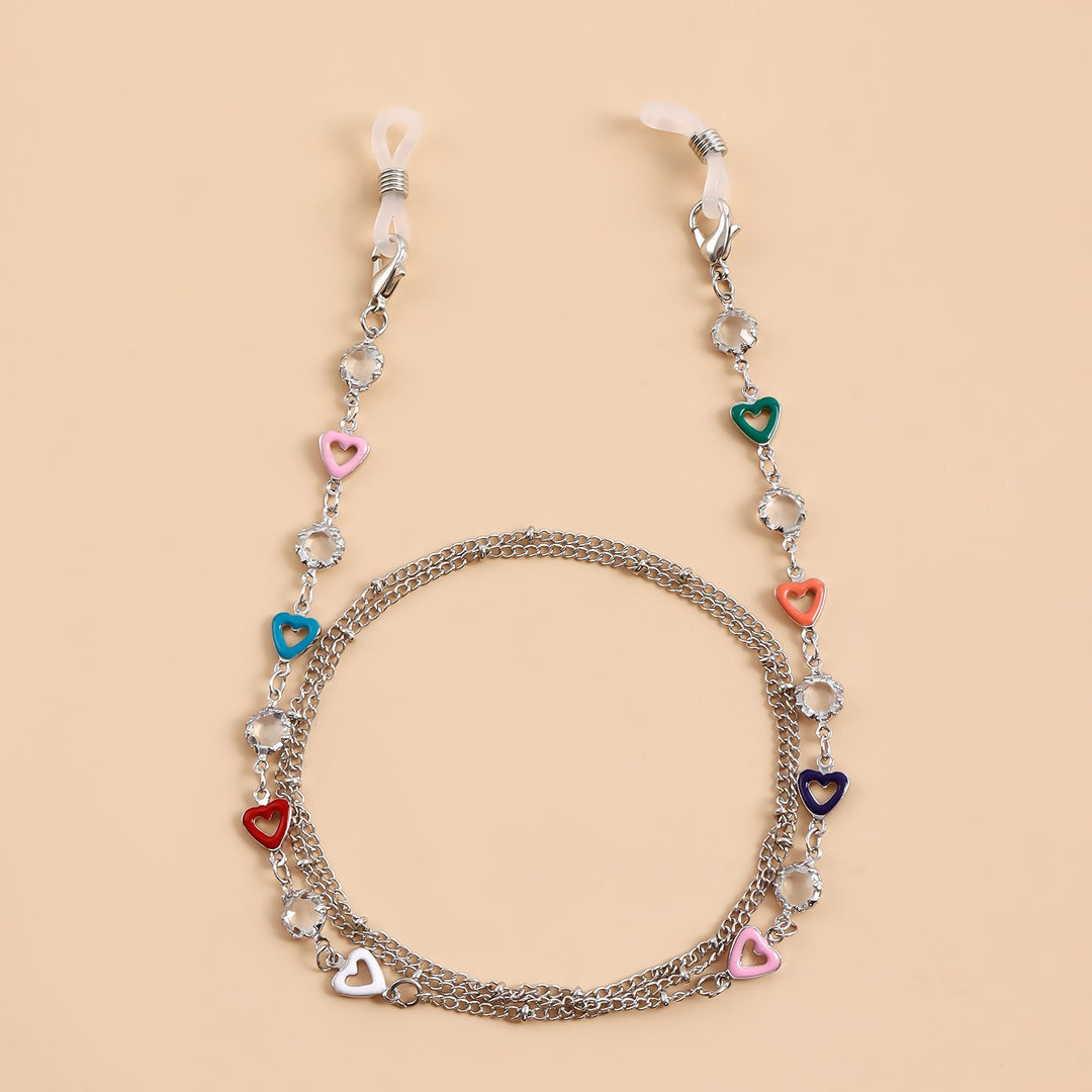 Decorative Heart Charm Eyewear Chain Bowlift