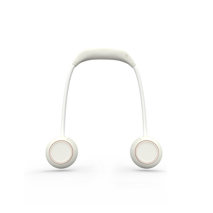 Cooling hands-free wearable neck fan with dual adjustable air outlets USB-C rechargeable Bowlift