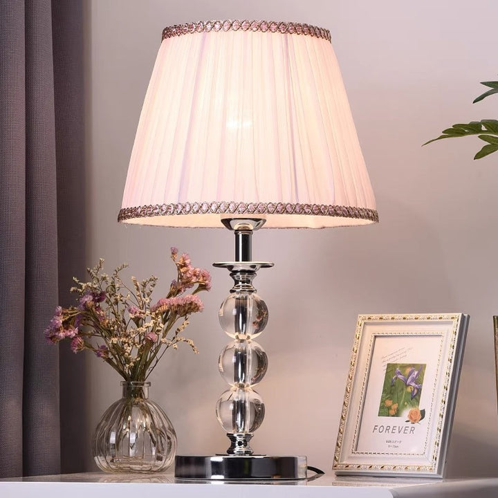 Crystal Glass Base Table Lamp