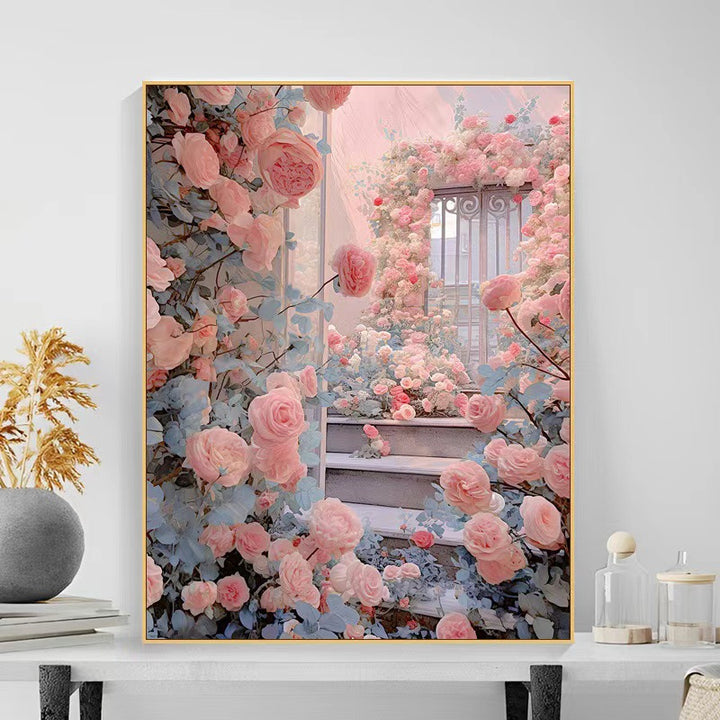 Floral Garden Scene Wall Art Bowlift
