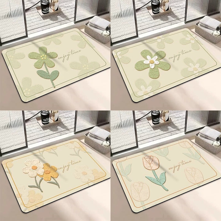 Chic Inspirational Floral Bath Mat