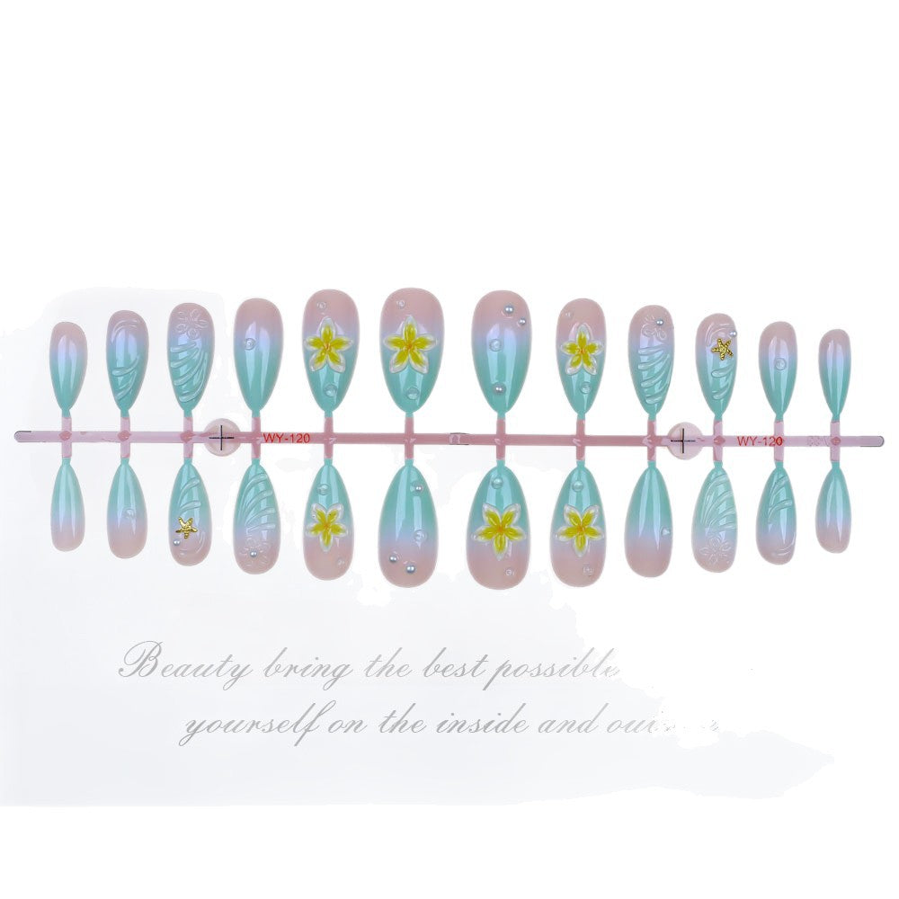 Floral-Accent Press-On Nail Art Kit Bowlift