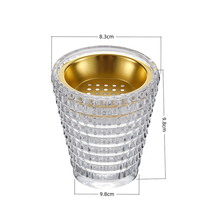Perforated Removable Inner-Cup Toothbrush & Cosmetic Brush Holder Bowlift