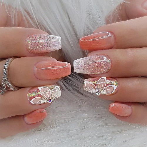 DIY Elegant Press-On Nails Set Bowlift