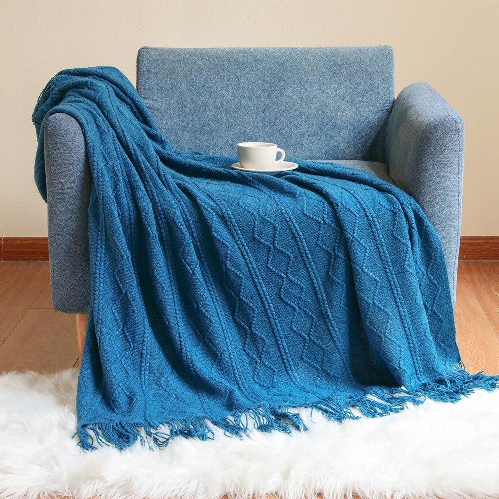 Cozy Knitted Throw Blanket