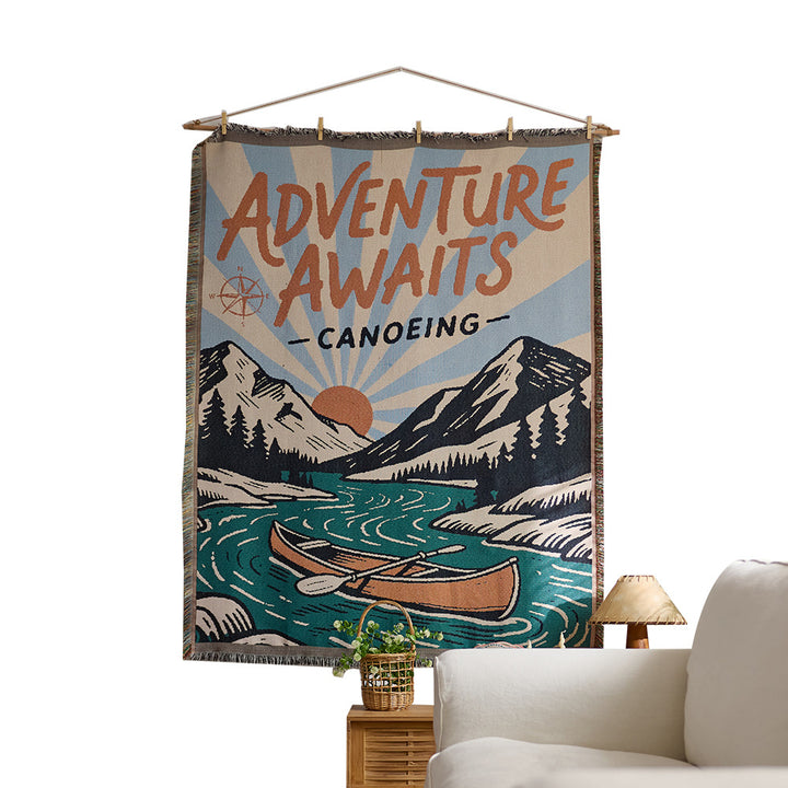 Festive Holiday-Themed Wall Tapestry