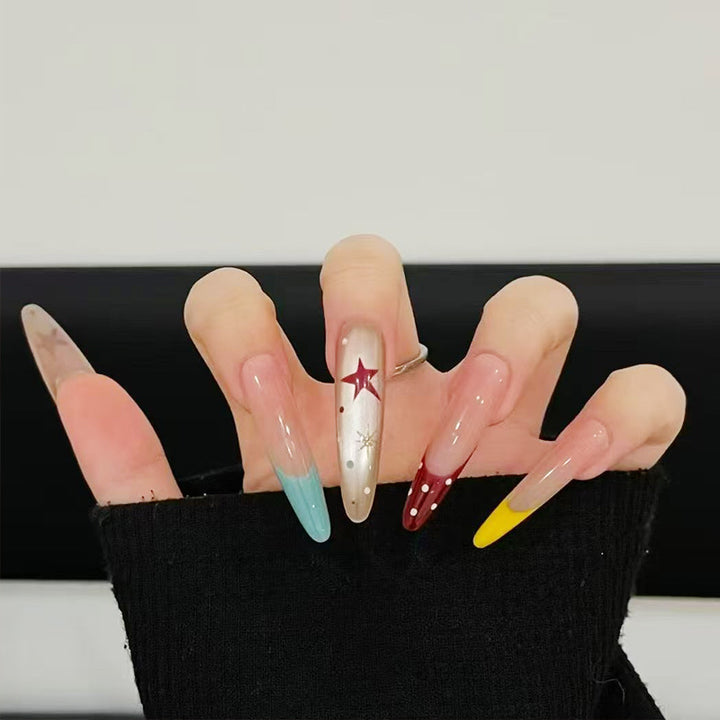 Artistic Long Stiletto Nail Enhancements Bowlift