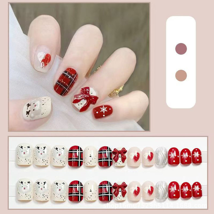 Festive Holiday-Themed Press-On Nails Bowlift