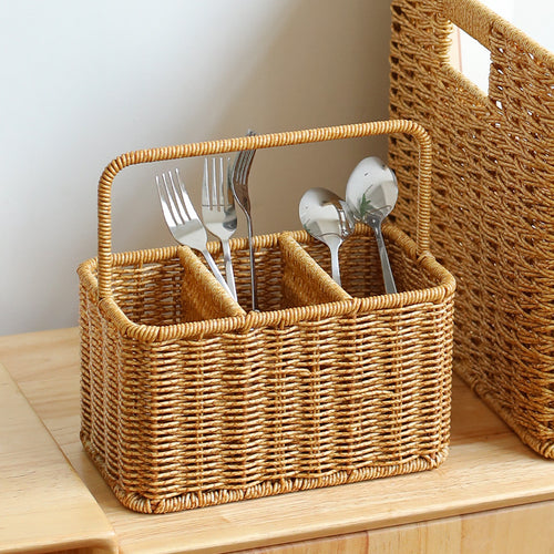 Unisex Handwoven Storage Basket with Dividers Bowlift