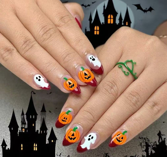 Artistic Halloween Themed Nail Art Bowlift