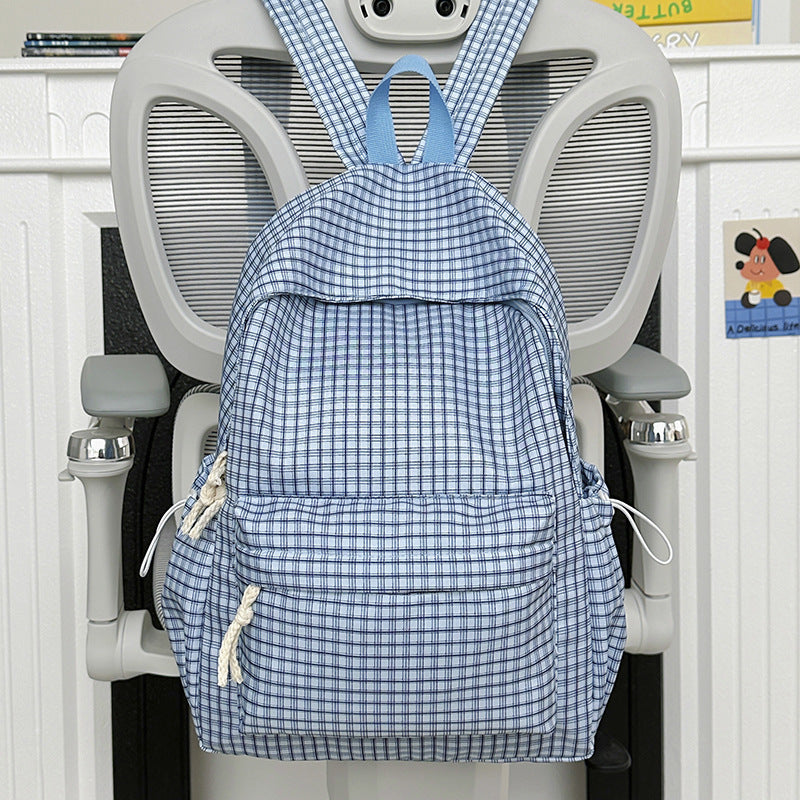 Stylish Plaid Patterned Backpack