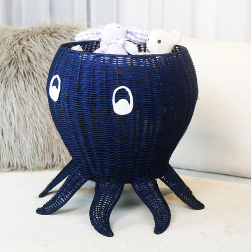 Cute Octopus-Shaped Woven Planter Bowlift