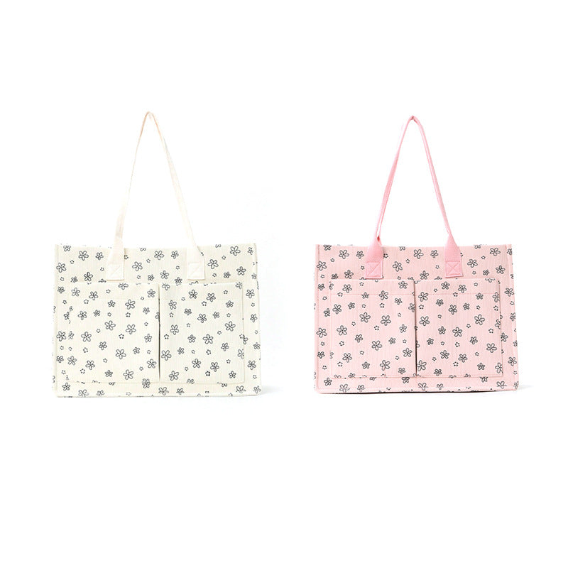 Spacious shopping and everyday bag with modern floral patterns Bowlift