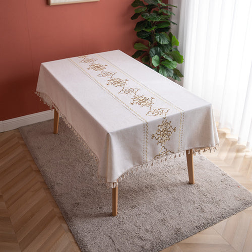 Elegant Embroidered Tablecloth