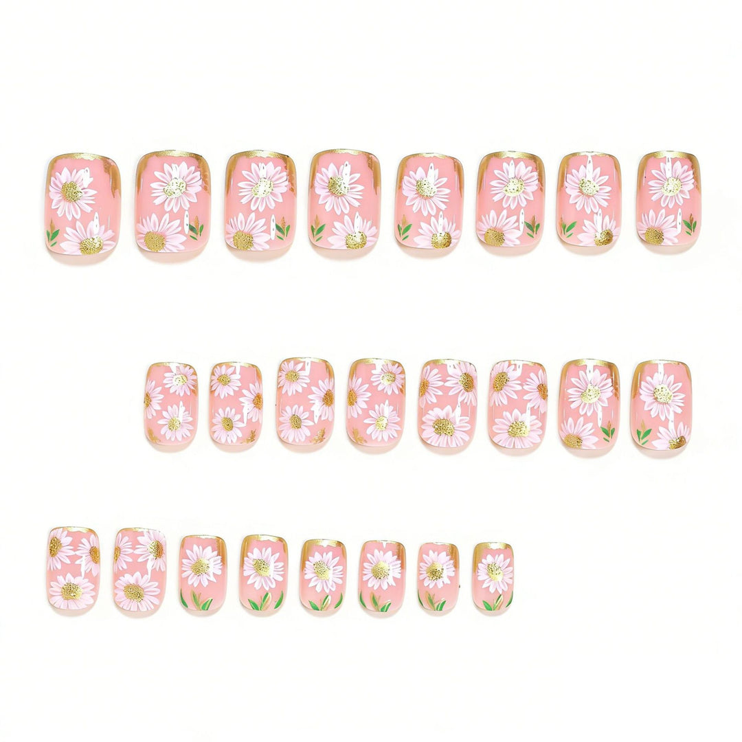 Creative Nail Art Set with Colorful Floral Designs Bowlift