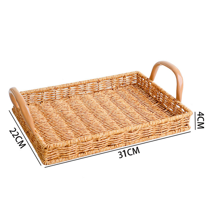 Rustic Woven Food Serving Tray Bowlift