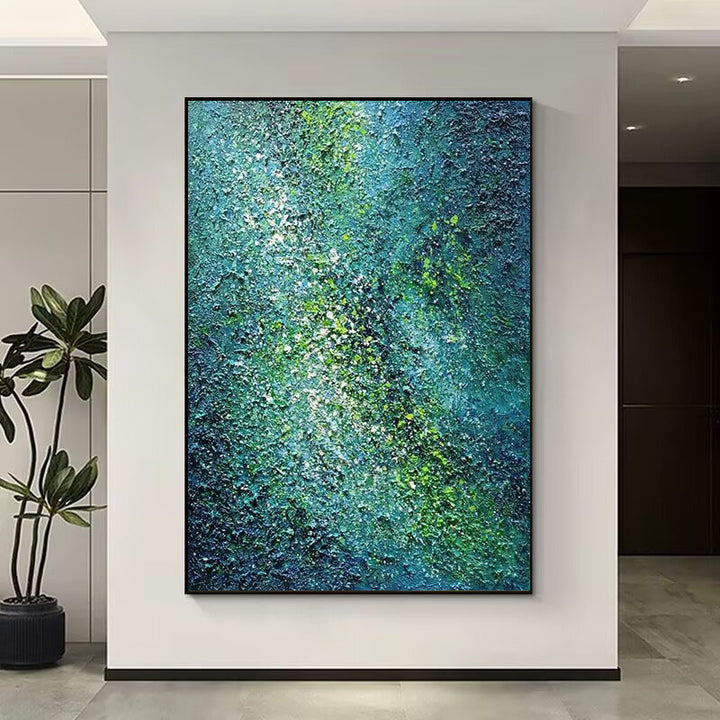 Abstract Multicolored Textured Canvas Art