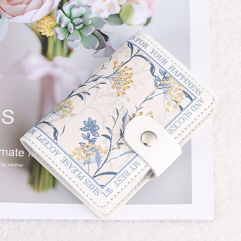 Floral Design Compact Wallet Bowlift