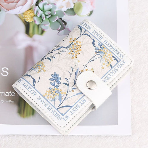 Floral Design Compact Wallet Bowlift