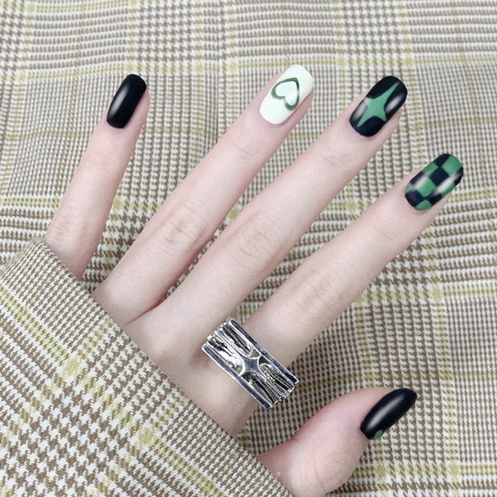 Creative Nail Art Set with Geometric Patterns Bowlift