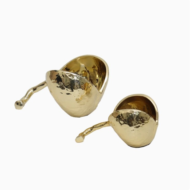 Elegant Polished Gold Decorative Bowl