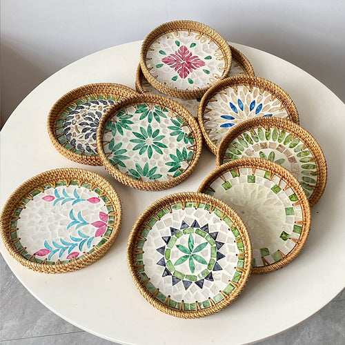 Women's Round Mosaic Serving Platter Bowlift