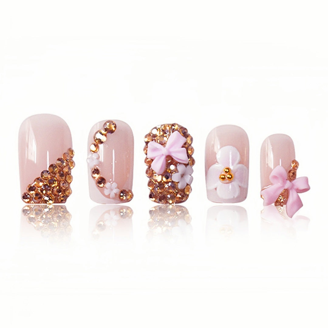 Floral Design Press-On Nails Bowlift