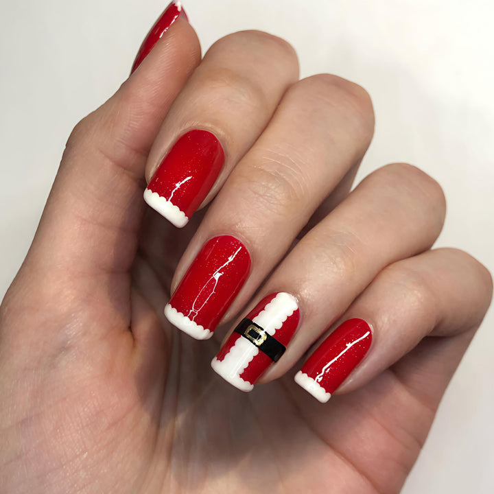 Festive Santa Claus-Themed Nail Art Bowlift
