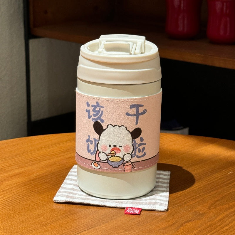 Women's Insulated Thermo Mug with Cute Animal Design Bowlift