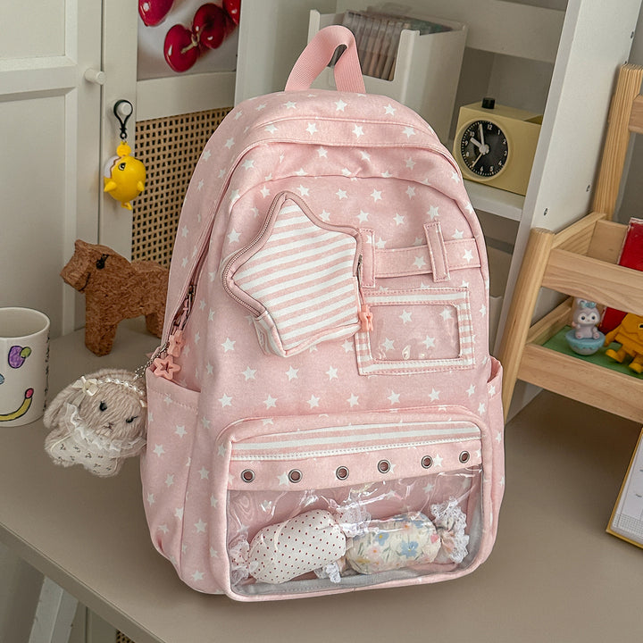 Fun Star-Embellished Casual Backpack Bowlift 1791204793