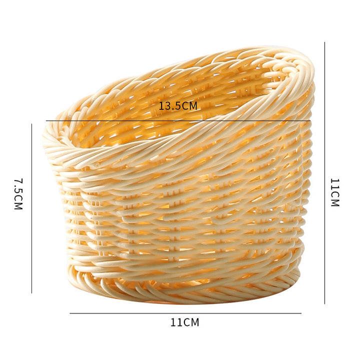 Handcrafted Natural Wicker Storage Basket Bowlift