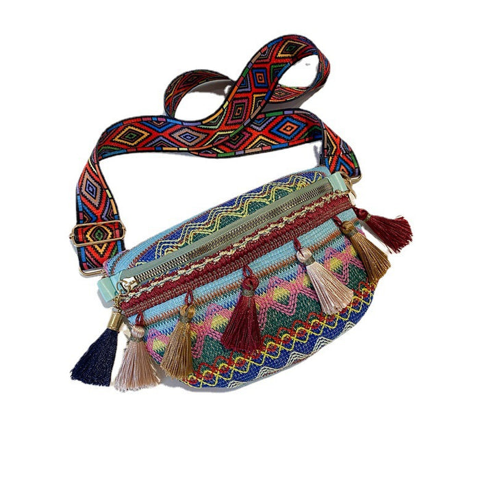 Colorful Embroidered Crossbody Bag Bowlift