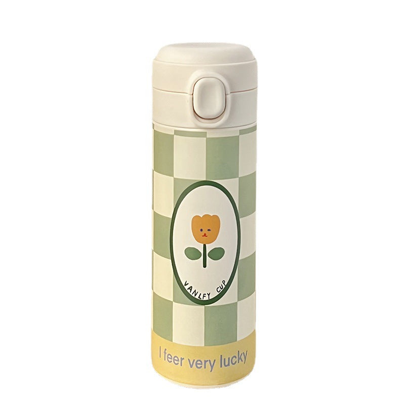 Women's Insulated Drinking Bottle with Innovative Leak Proof Bowlift