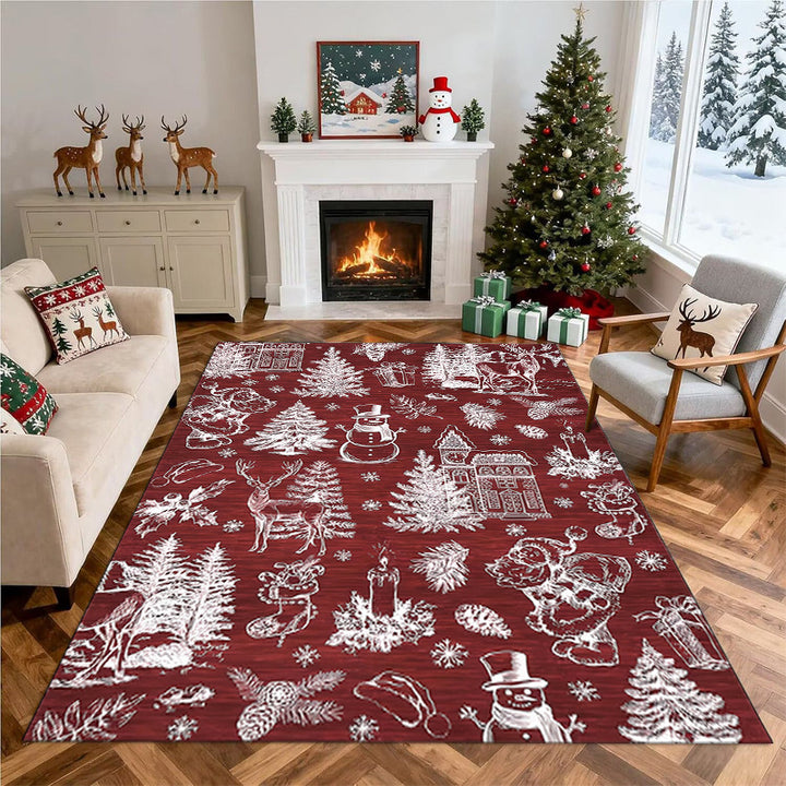 Christmas-Themed Decorative Area Rug Bowlift